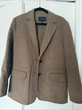 Club Monaco Taupe/Brown Wool Blazer